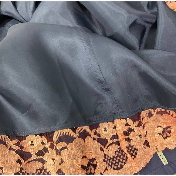 MAEVE Anthropologie Dress Alyssum Dk Blue Med Boho Cottagecore Peasant Festival - Picture 10 of 15